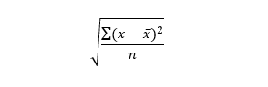 STDEVX.P function. Standard deviation