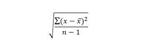 STDEVX.S function. Standard deviation