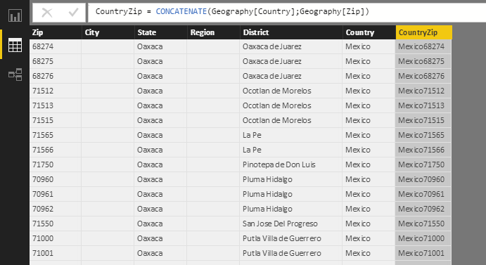 Función CONCATENATE: Ejemplo de uso