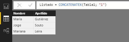 Función CONCATENATEX: Ejemplo de uso