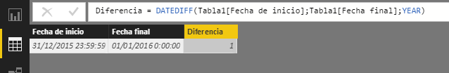 Función DATEDIFF. Ejemplo de uso