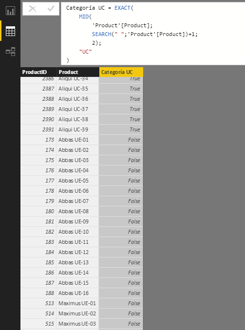 Función EXACT: Ejemplo de uso