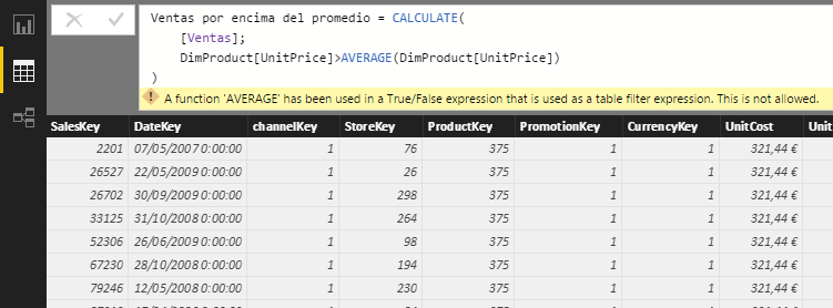 Función FILTER. Ejemplo de uso