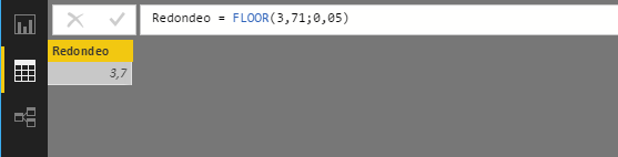 Función FLOOR. Ejemplo de uso