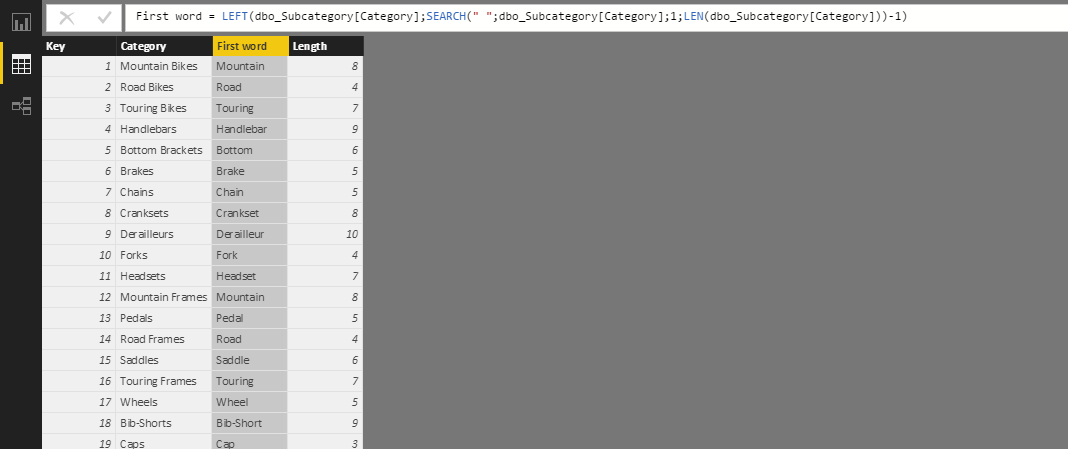 Función LEN: Ejemplo de uso