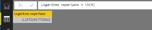 LN function. Example of use