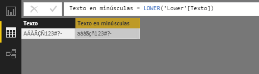 Función LOWER: Ejemplo de uso