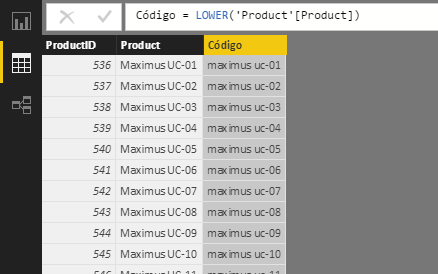 Función LOWER: Ejemplo de uso