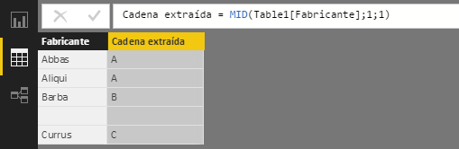 Función MID: Ejemplo de uso