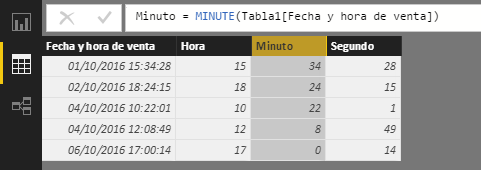 Función MINUTE: Ejemplo de uso