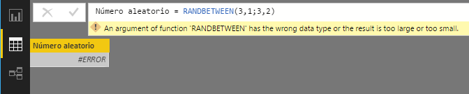 Función RANDBETWEEN. Ejemplo de uso