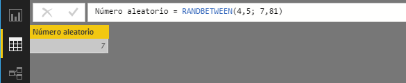 RANDBETWEEN function. Example of use