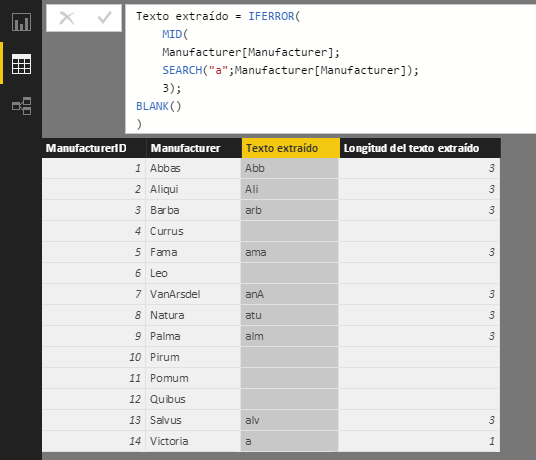 Función MID: Ejemplo de uso