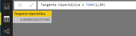 Función TANH. Ejemplo de uso