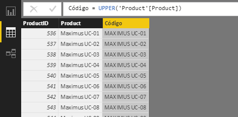 Función UPPER: Ejemplo de uso