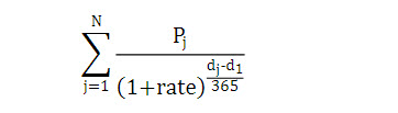 XNPV function formula