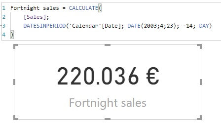 Función DATESINPERIOD. Ejemplo de uso