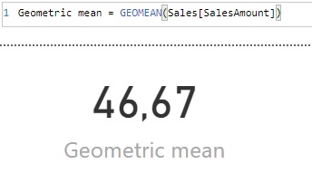 Función GEOMEAN. Ejemplo de uso