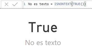 Función ISNONTEXT. Ejemplo de uso