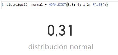NORM.DIST function. Example of use