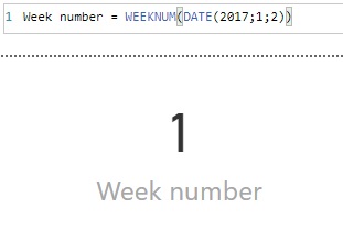 Función WEEKNUM. Ejemplo de uso