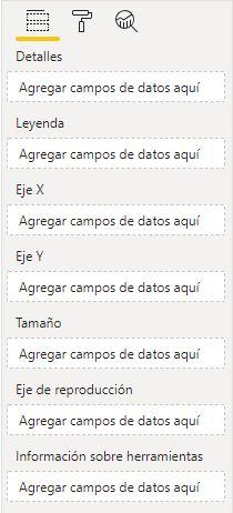 Configuración de Scatter chart