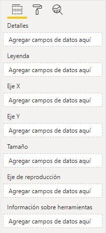 Configuración de Scatter chart