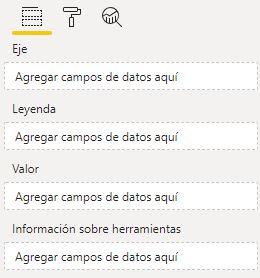 Configuración de Stacked column chart