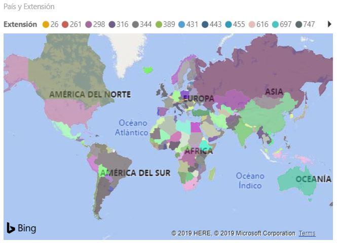 Filled map