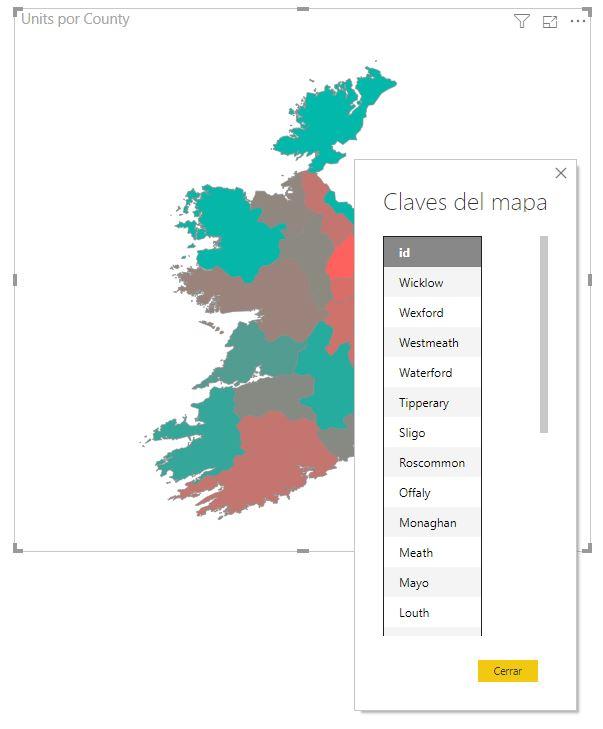 Shape map - Códigos de Irlanda
