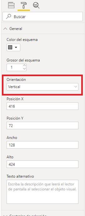 Panel de formato de Slicer (Segmentación de datos)