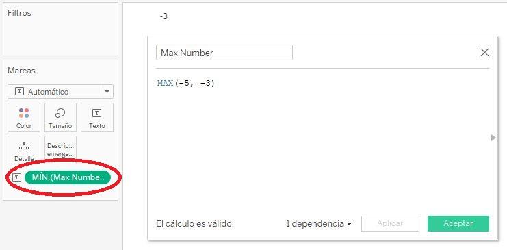 Función MAX para el cálculo del máximo de dos números o expresiones