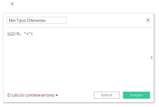 Función MAX comparando escalares de tipos diferentes
