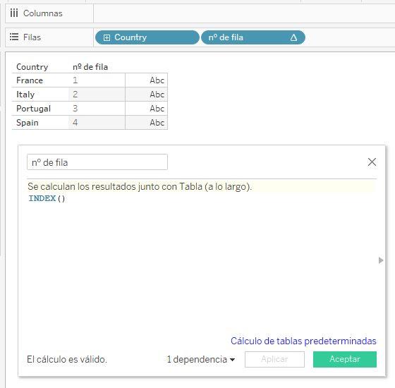 Función INDEX