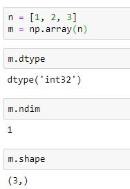 La función np.array()