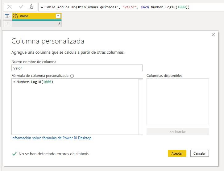Función Number.Log10