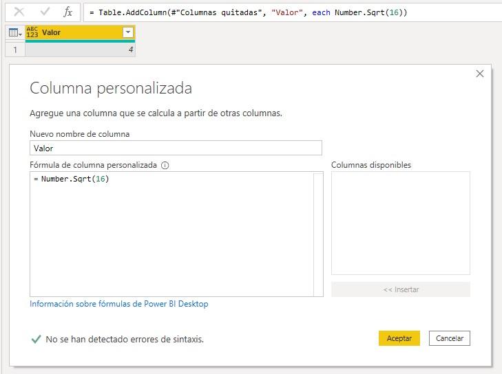 Función Number.Sqrt