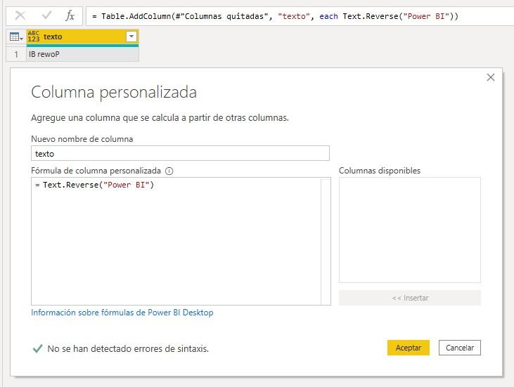 Función Text.Reverse
