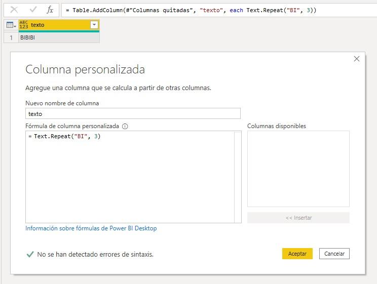 Función Text.Repeat
