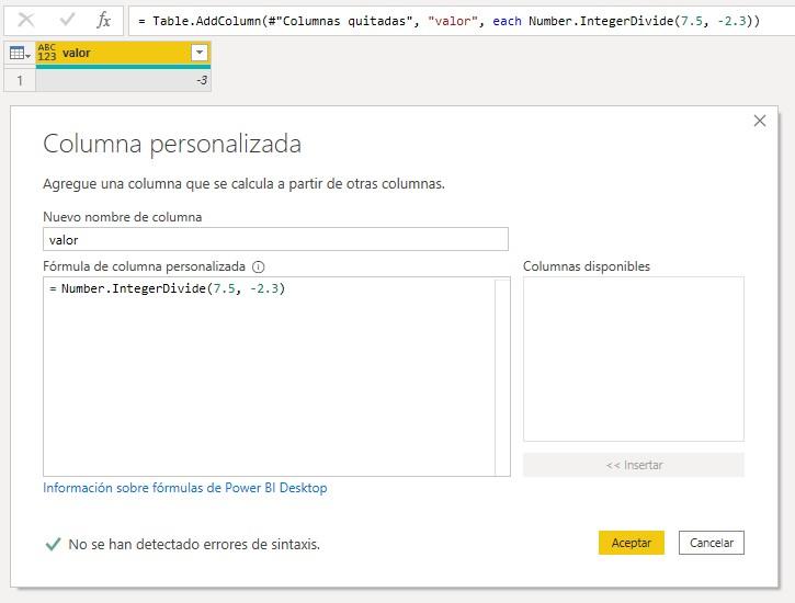 Función Number.IntegerDivide