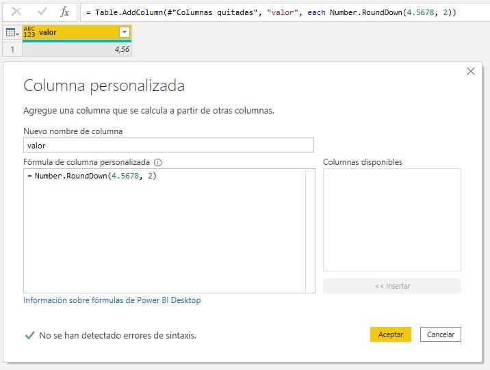 Función Number.RoundDown