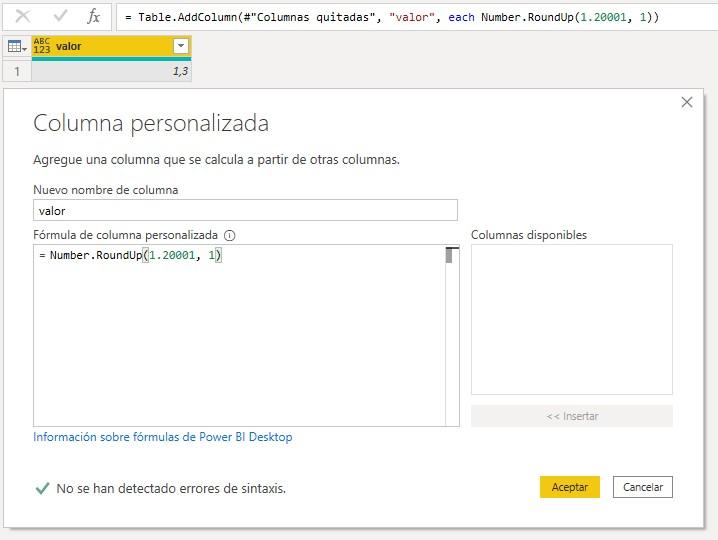 Función Number.RoundUp