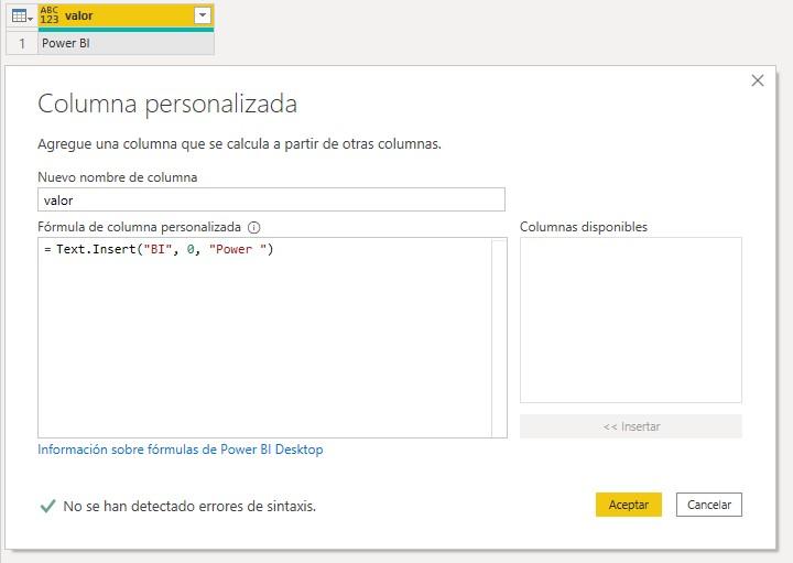 Función Text.Insert