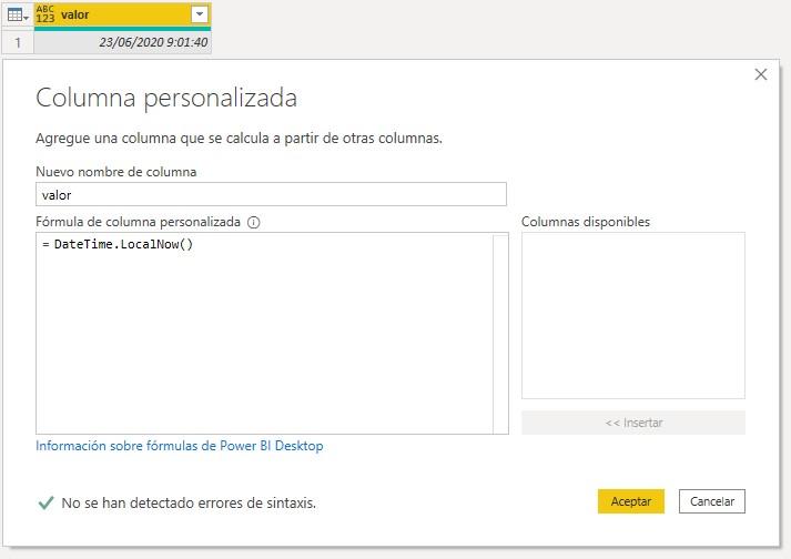 Función DateTime.LocalNow