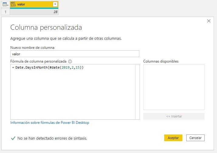 Función M Date.DaysInMonth