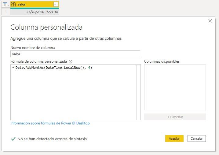 Función M Date.AddMonths