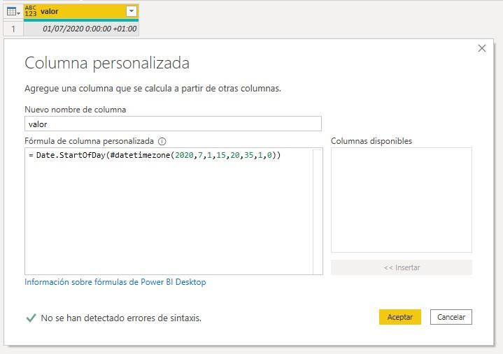 Función M Date.StartOfDay