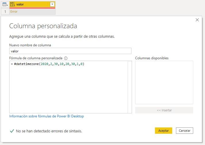 Función M #datetimezone