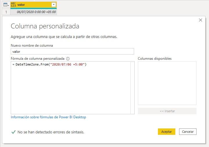 Función M DateTimeZone.From