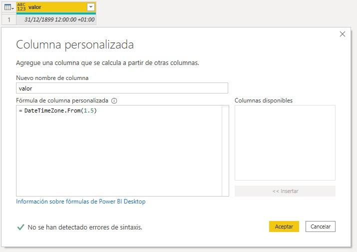 Función M DateTimeZone.From